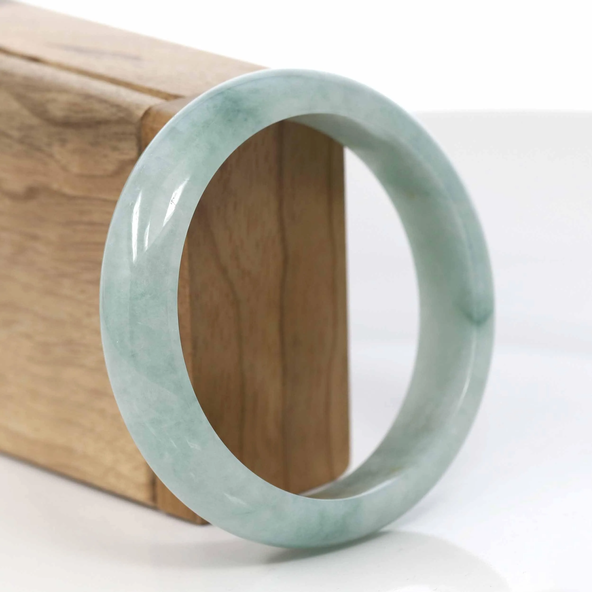 Natural Ice Jadeite Jade Bangle Bracelet ( 59.40 mm )#424