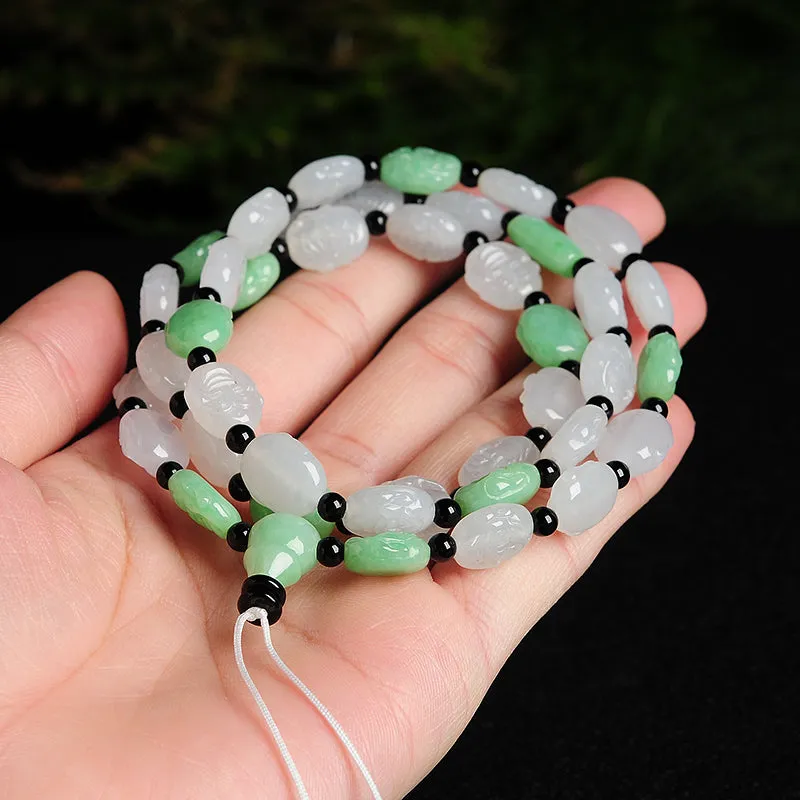 Natural Jade Bracelet Jadeite Arhat Bracelet BT30