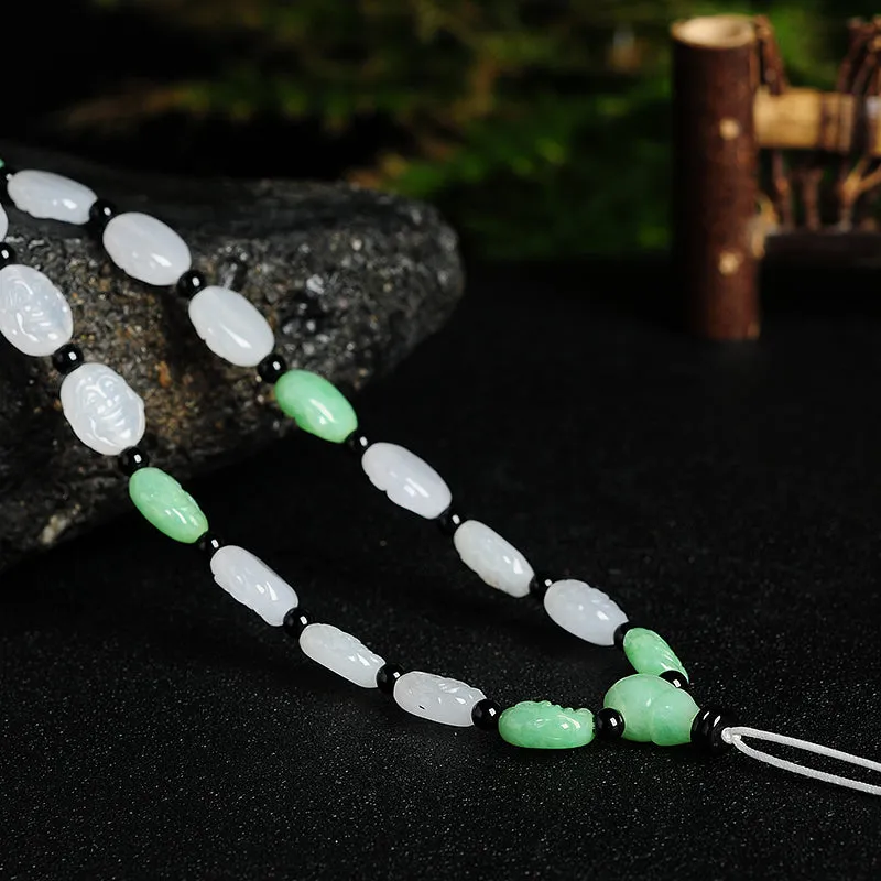 Natural Jade Bracelet Jadeite Arhat Bracelet BT30