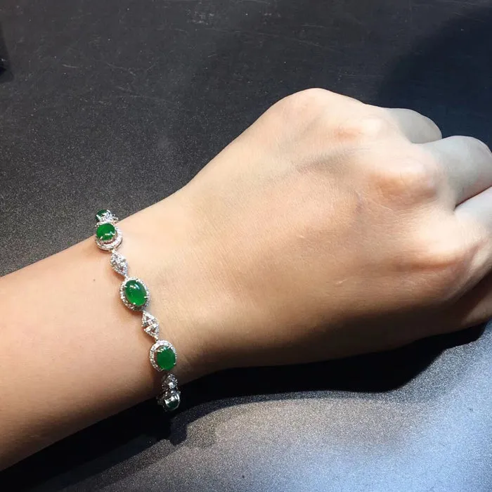 Natural Jade Bracelet Jadeite Bracelet NBT23