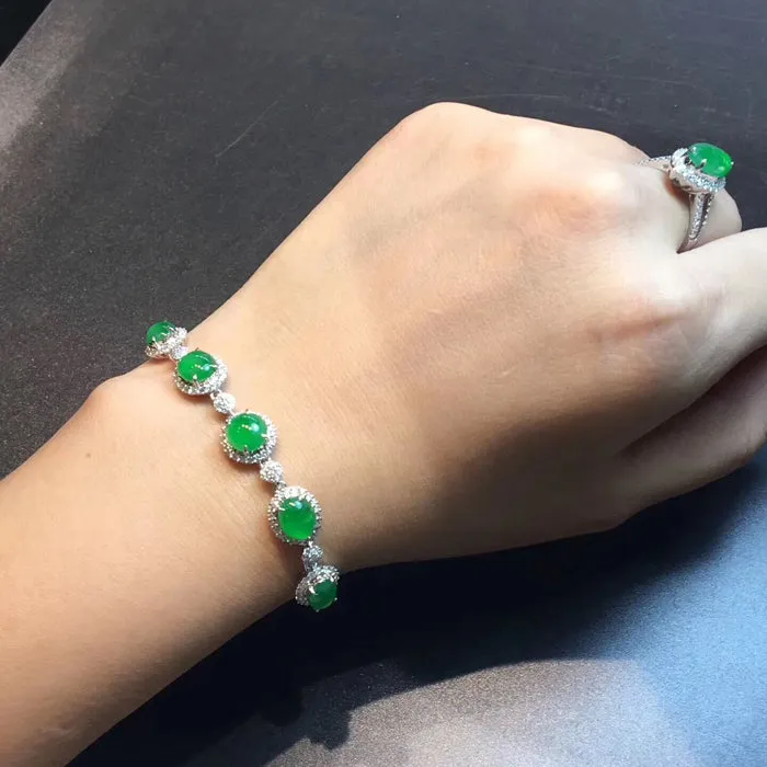 Natural Jade Bracelet Jadeite Bracelet NBT31