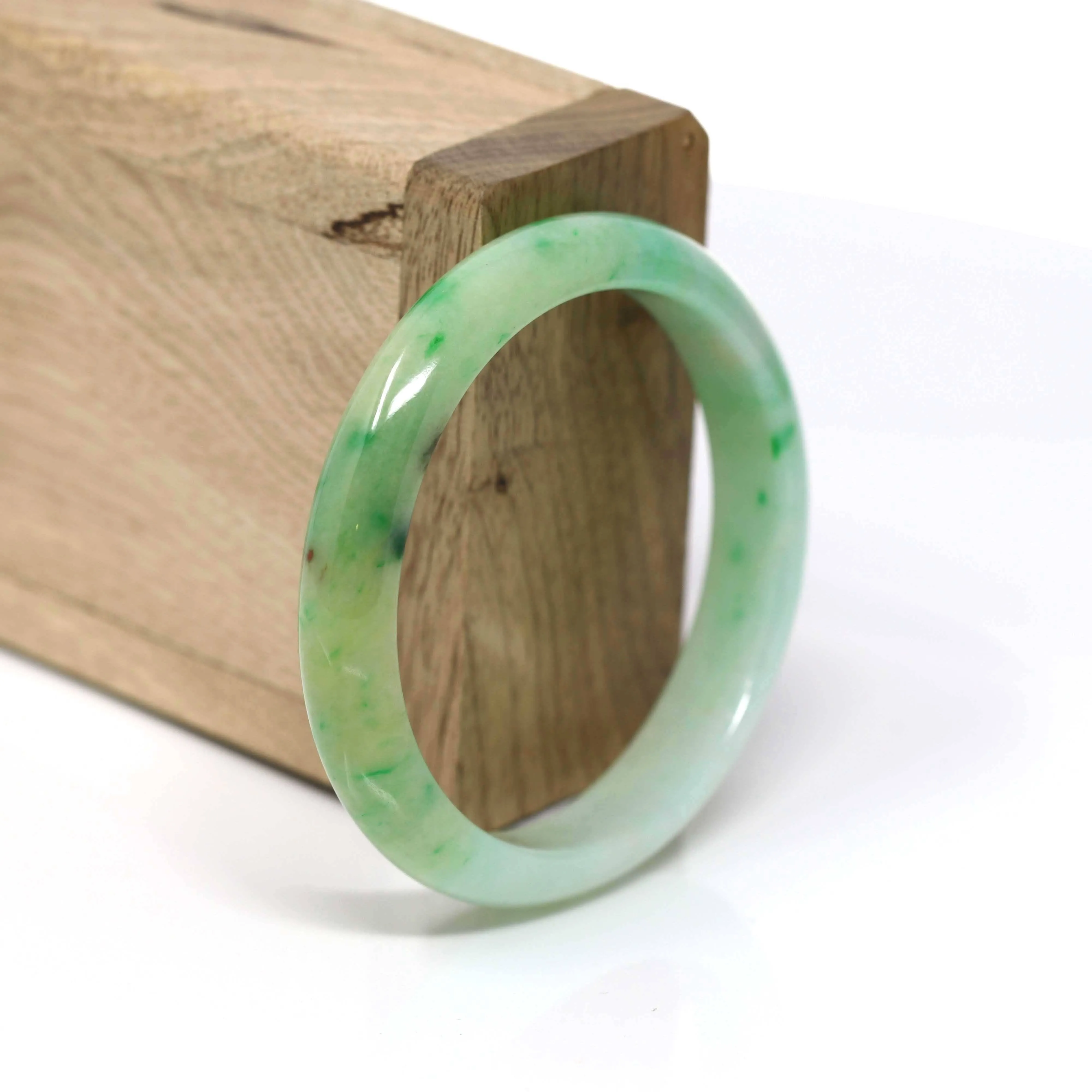 Natural Jadeite Jade Bangle Bracelet ( 53 mm) #442