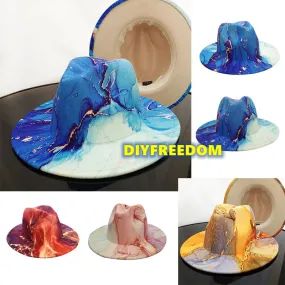 Natural Landscape Tie-dye Fedora Hat