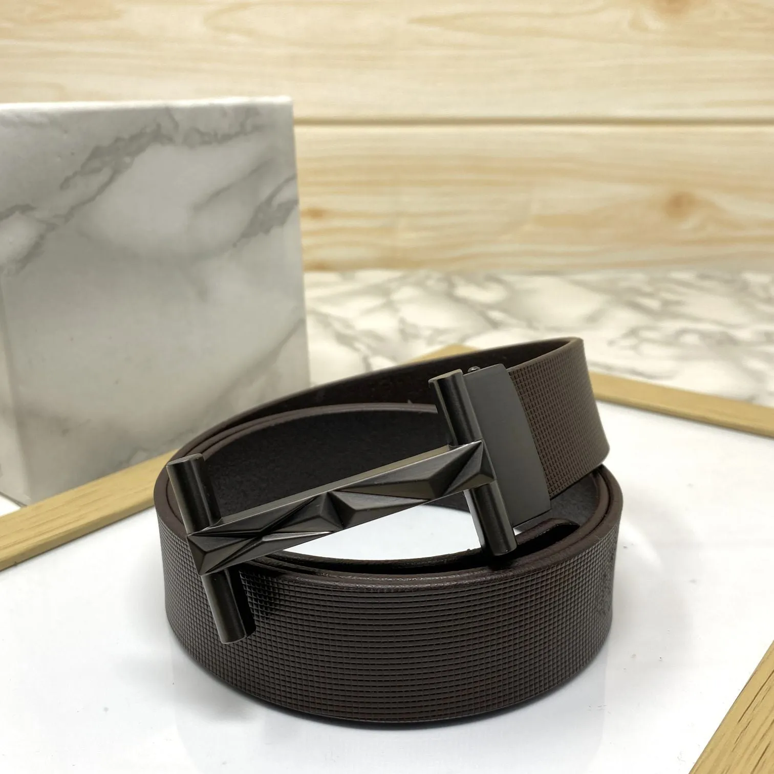 New Arrival H- Pattern Formal and Casual Leather Strap Belt-JonasParamount