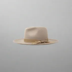 Olive & Pique - KAIA - 100% Wool Felt Rancher, Satin Lined, Unisex, Beige Hat