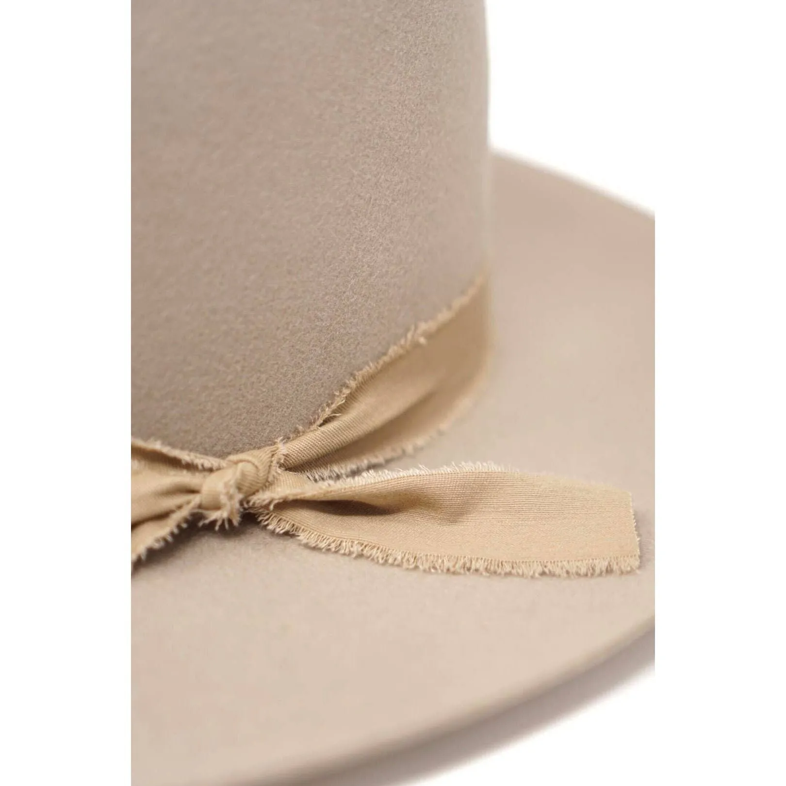 Olive & Pique - KAIA - 100% Wool Felt Rancher, Satin Lined, Unisex, Beige Hat