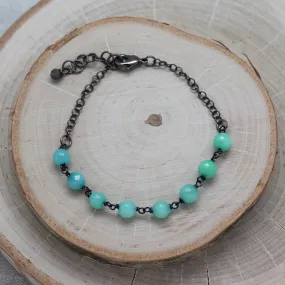 Ombre Teal and Jade Bracelet