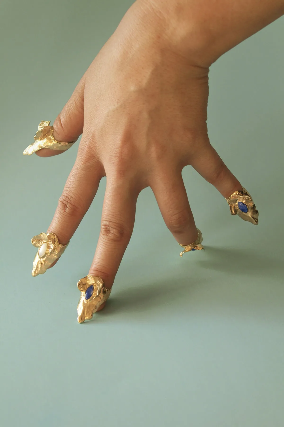 ORCHIS CLAW // golden nail ring