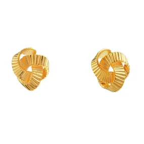 Orelia Textured Knot Stud Earrings