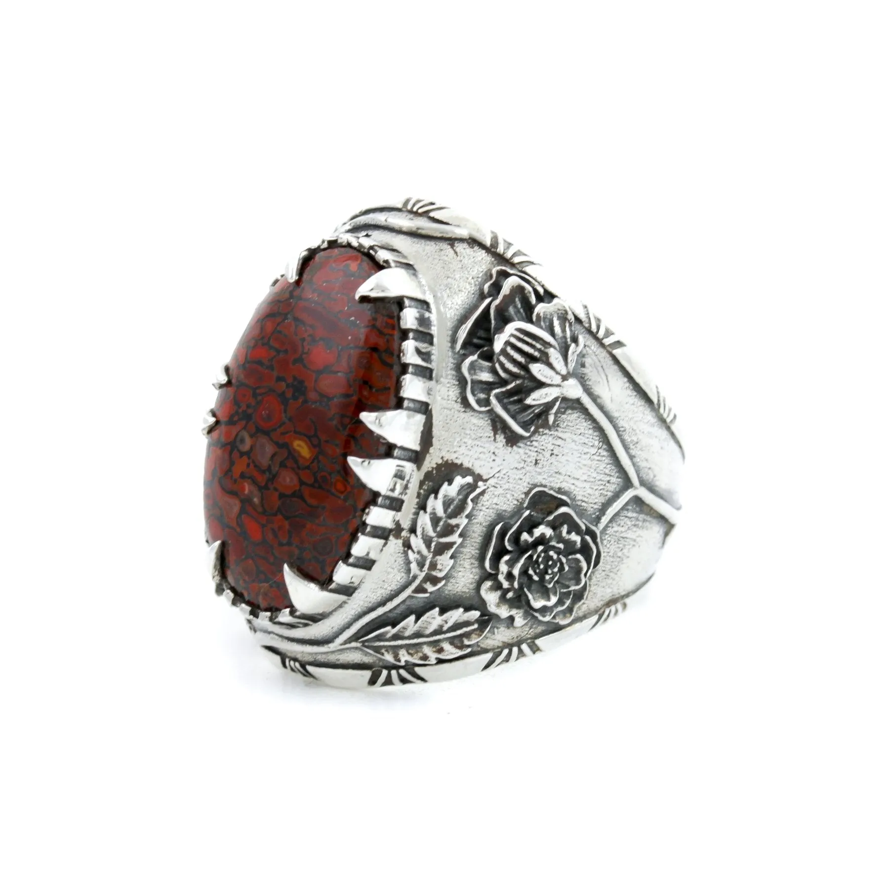 Ornate "Kiss From The Rose" Ring x Dino Bone