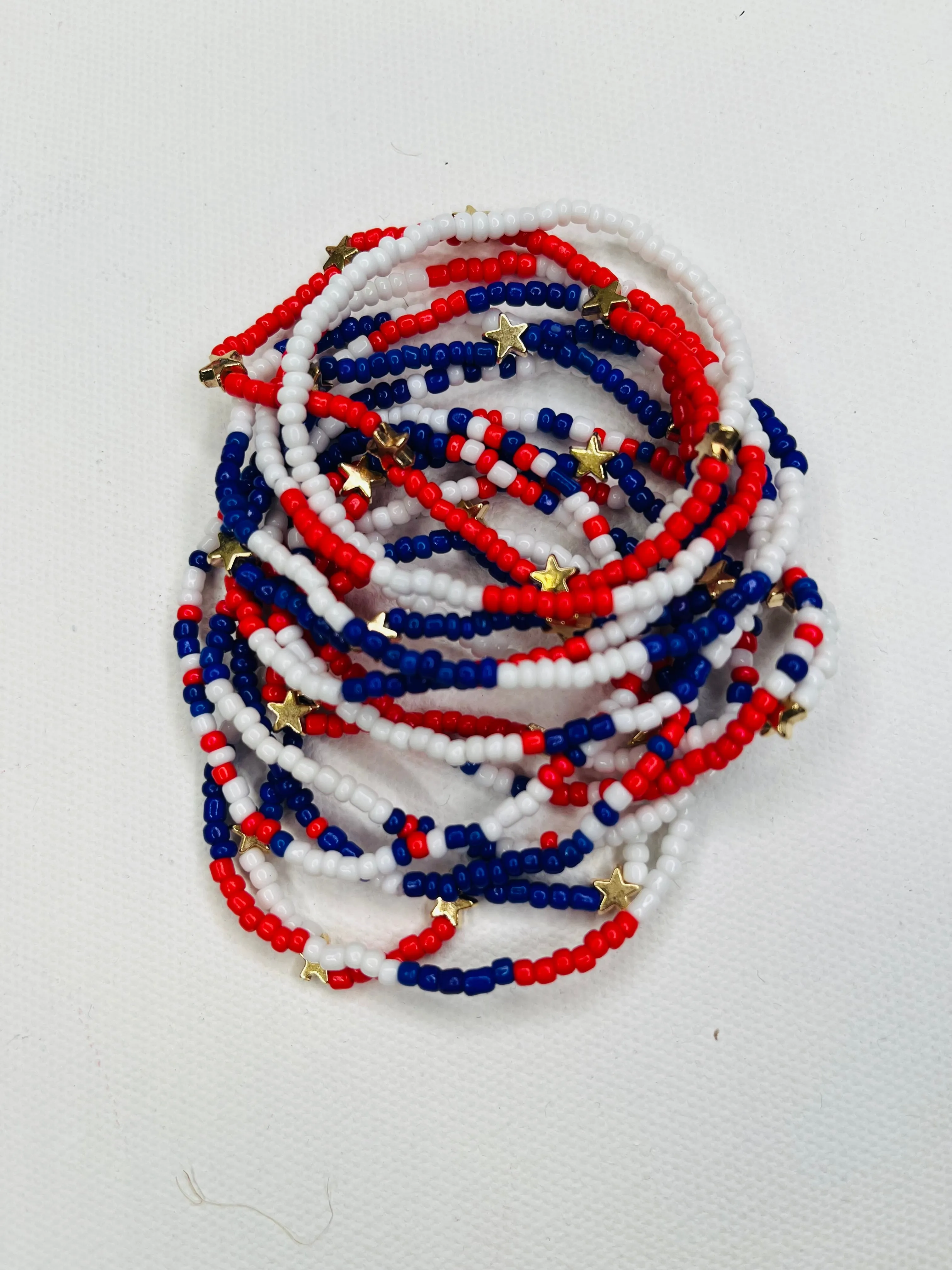 Patriotic Bead Bracelet Set