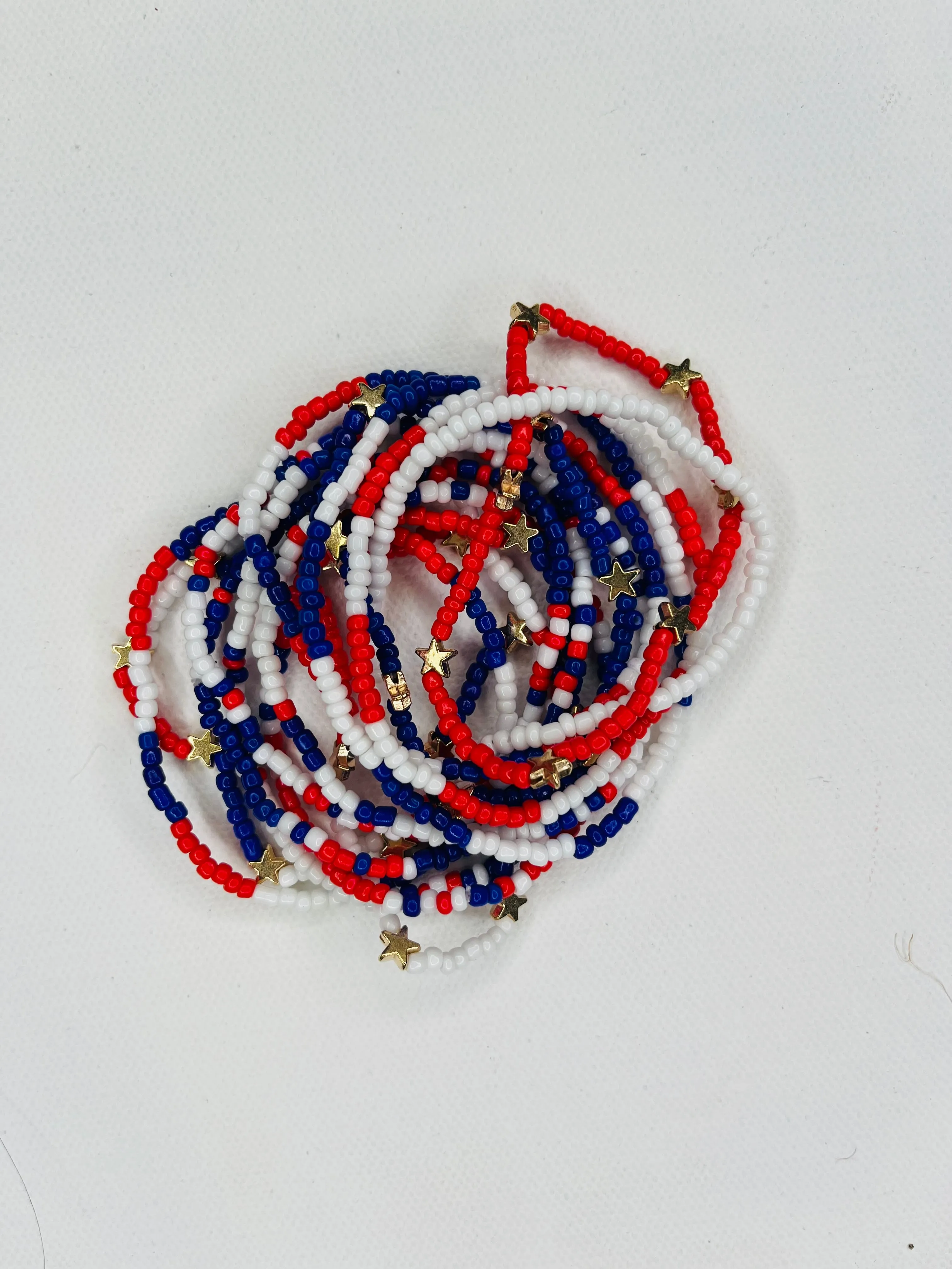 Patriotic Bead Bracelet Set