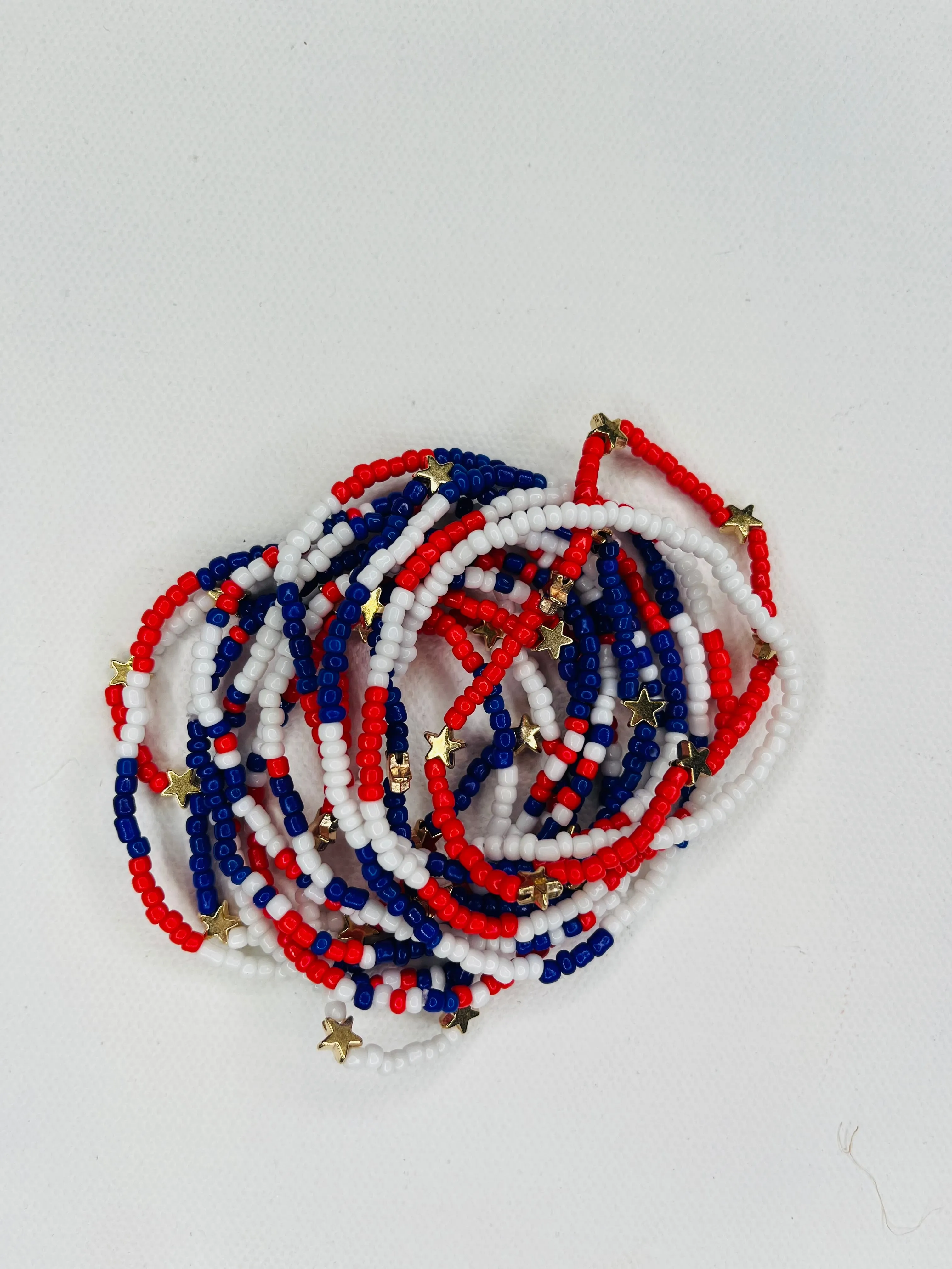 Patriotic Bead Bracelet Set