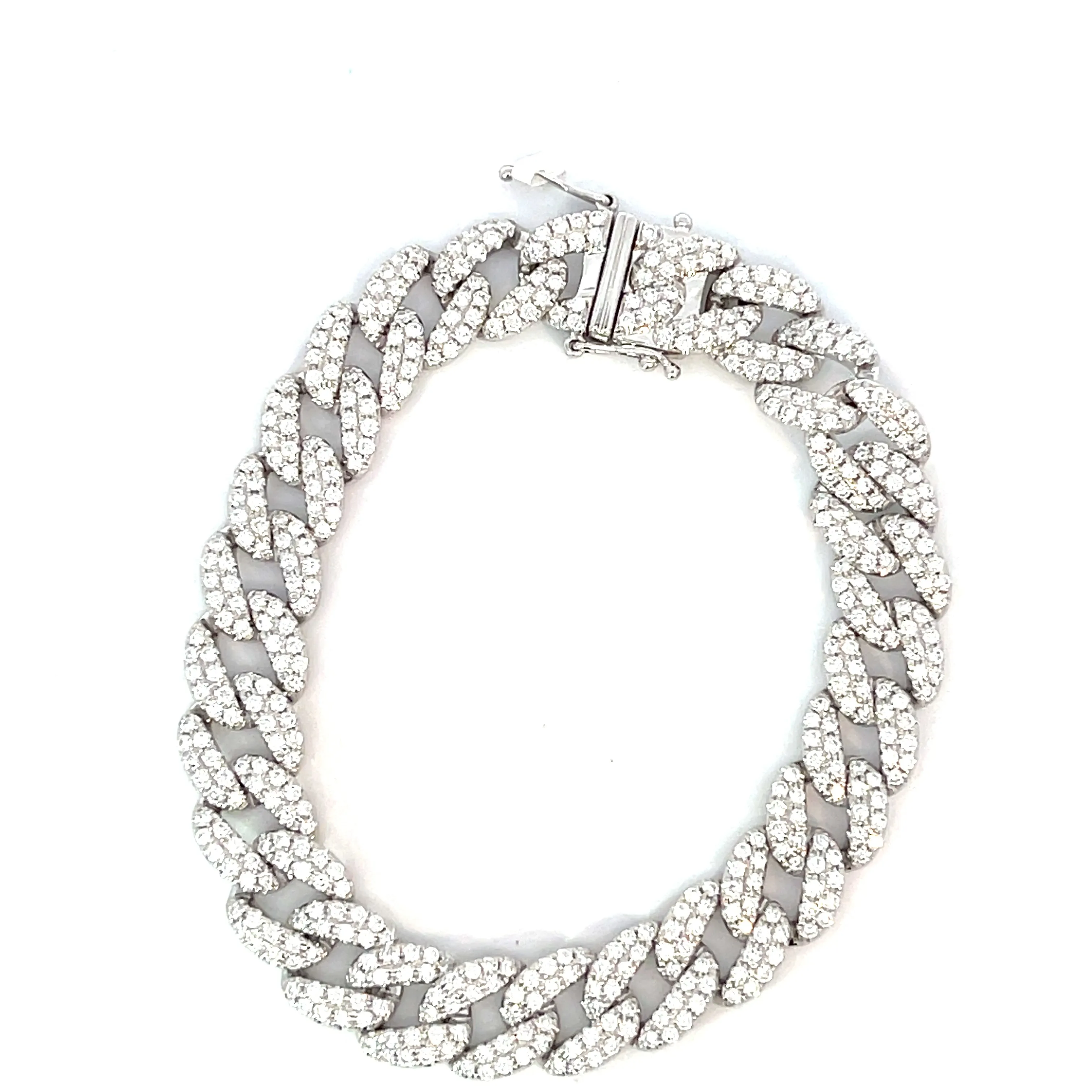 Pave Diamond Cuban Link Bracelet