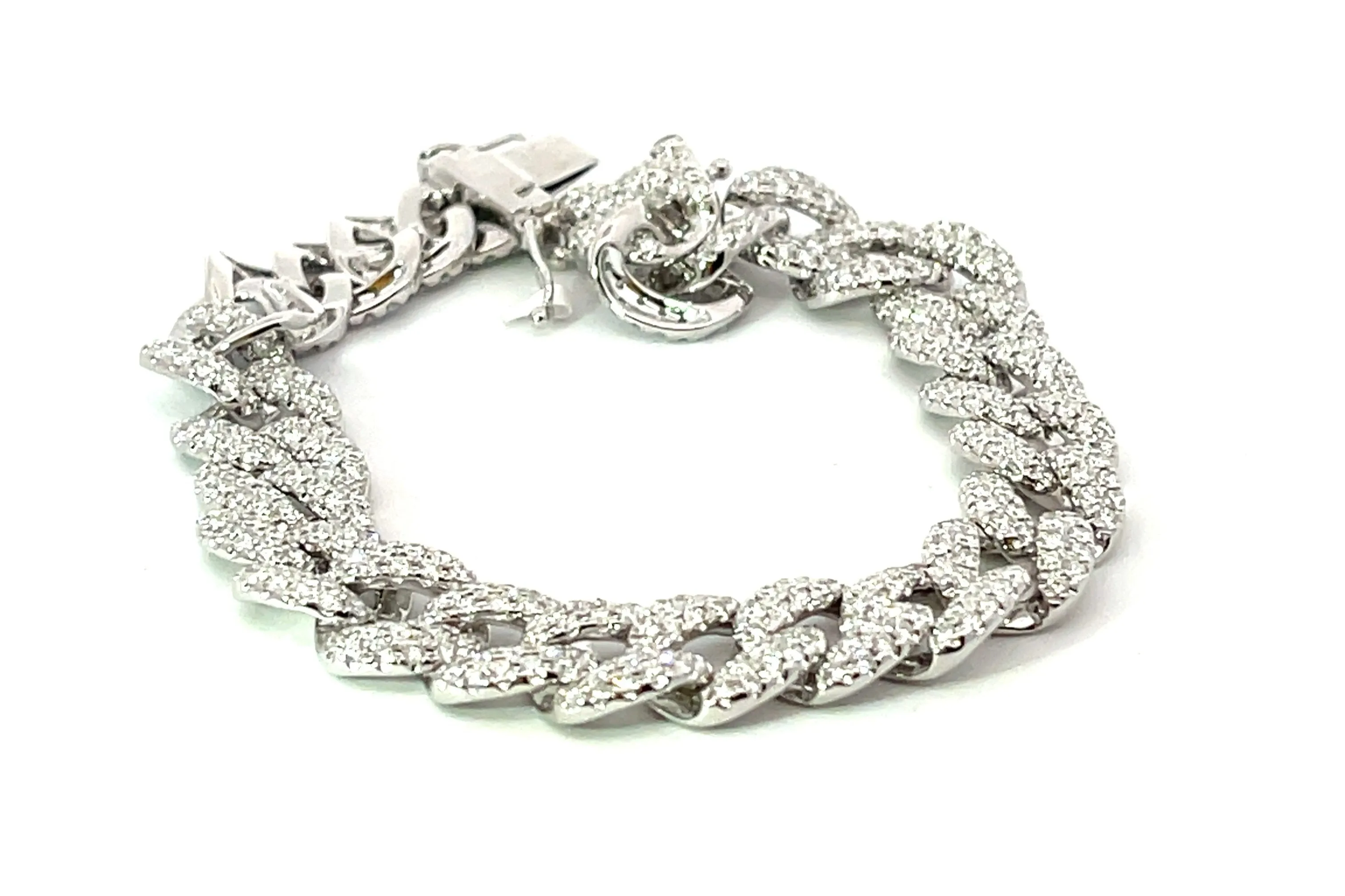 Pave Diamond Cuban Link Bracelet