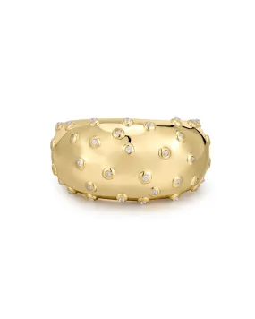 Pave Molten Ring | Gold