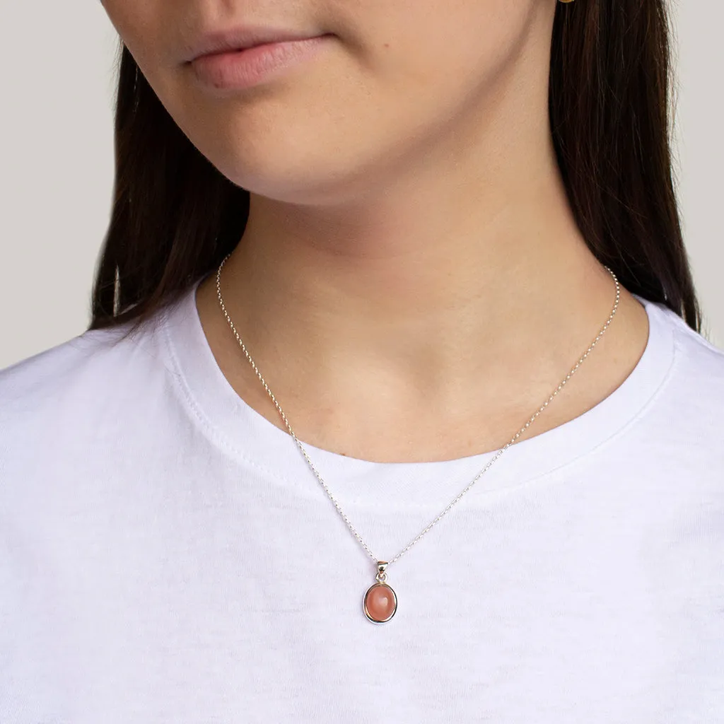 Peach Moonstone Necklace