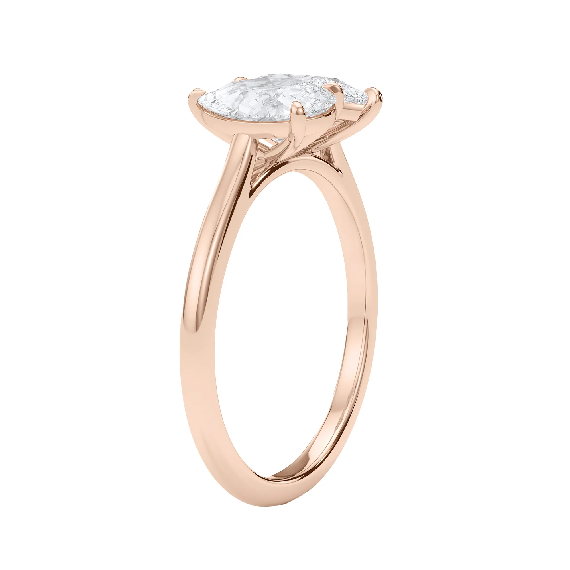 Pear North-South Twin Diamond Ring