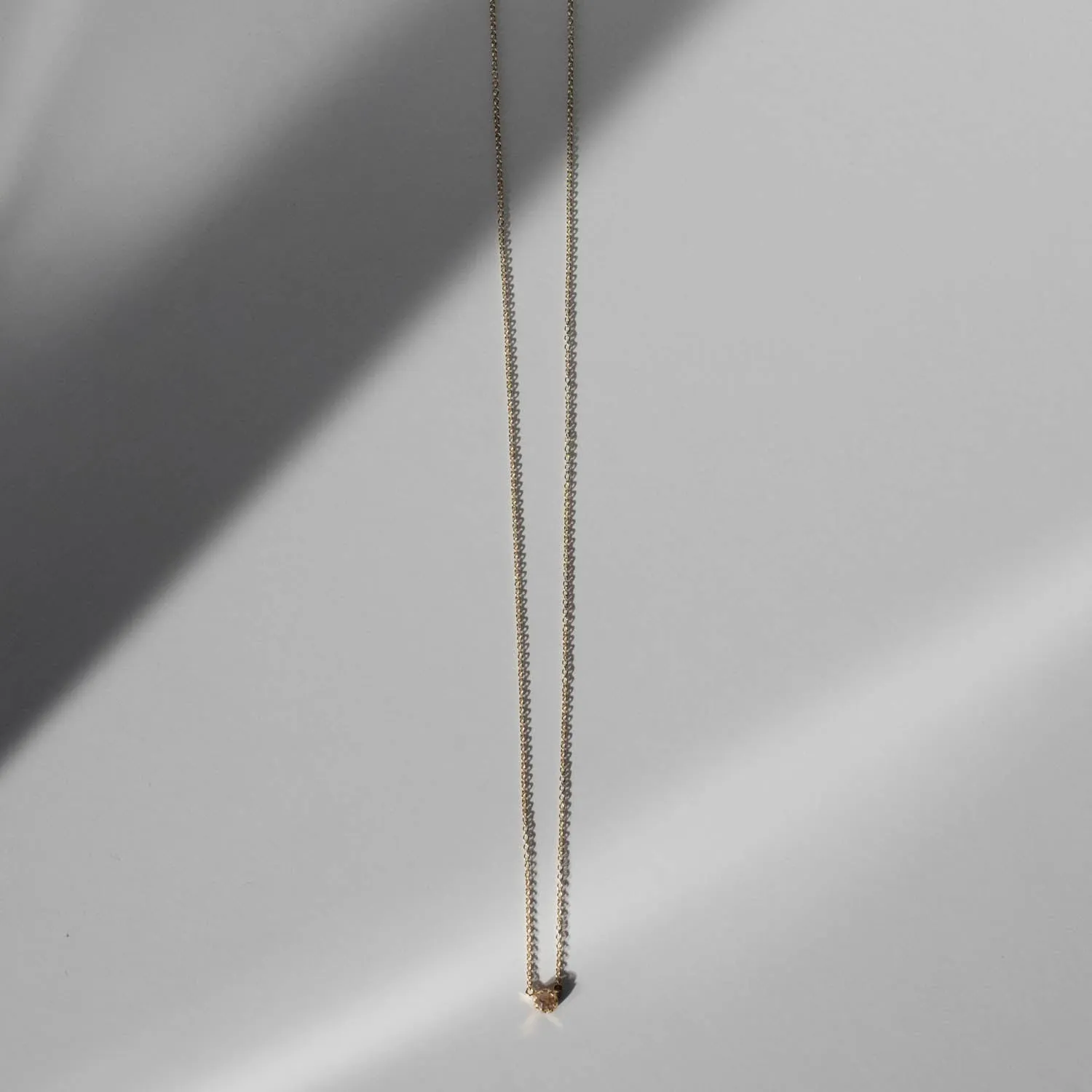 Petite Crown Bezel Moonstone Necklace