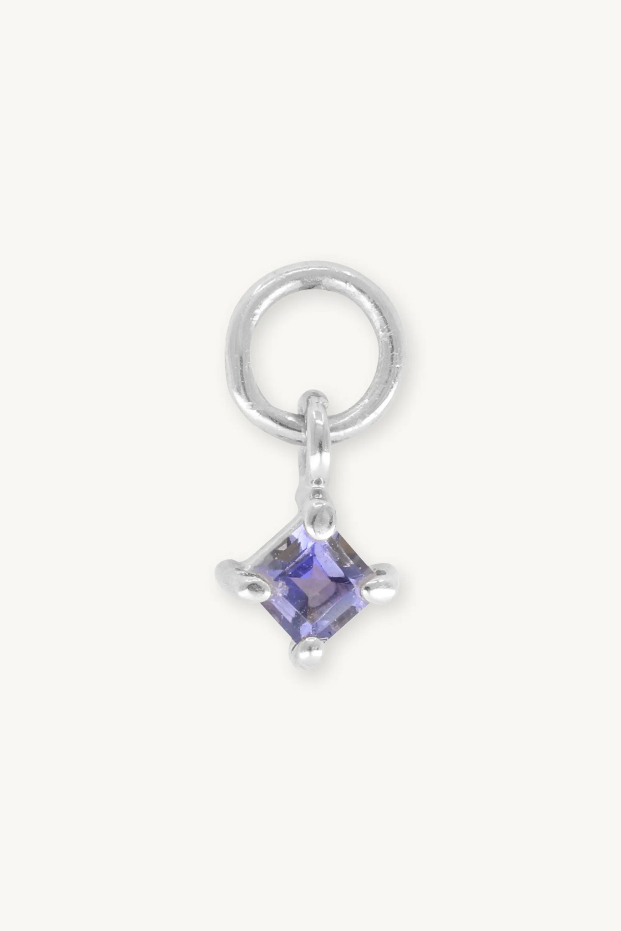 Petite Iolite Silver Charm