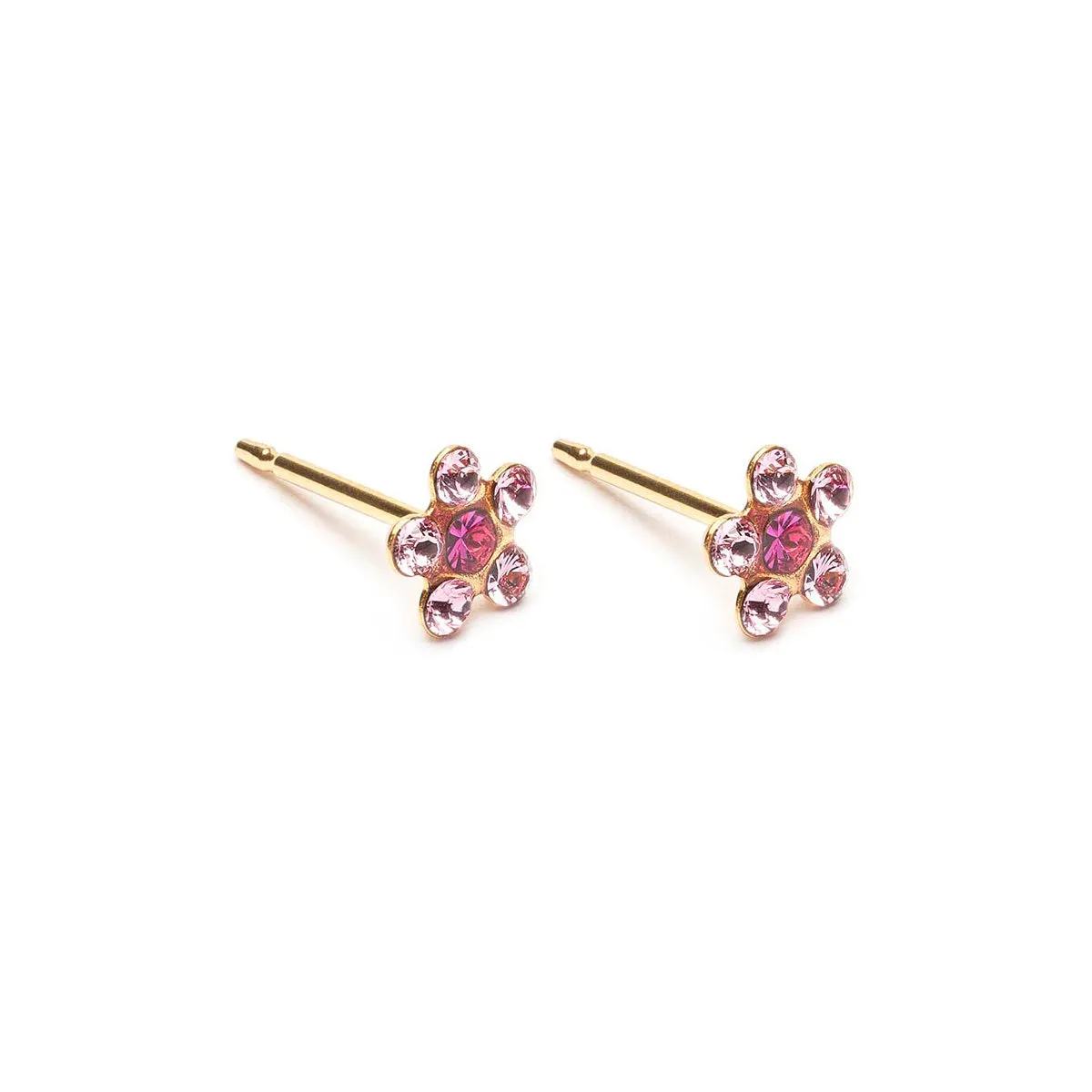 Pink & Fuchsia Gold Plated Daisy Earrings