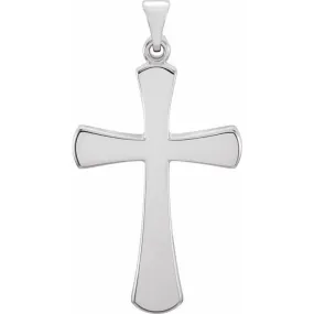 Platinum 16.1x8 Cross Pendant