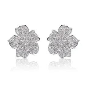 Popular Zircon Flower Stud Earring, Women's Girl's Gatherings Jewelry CE11813