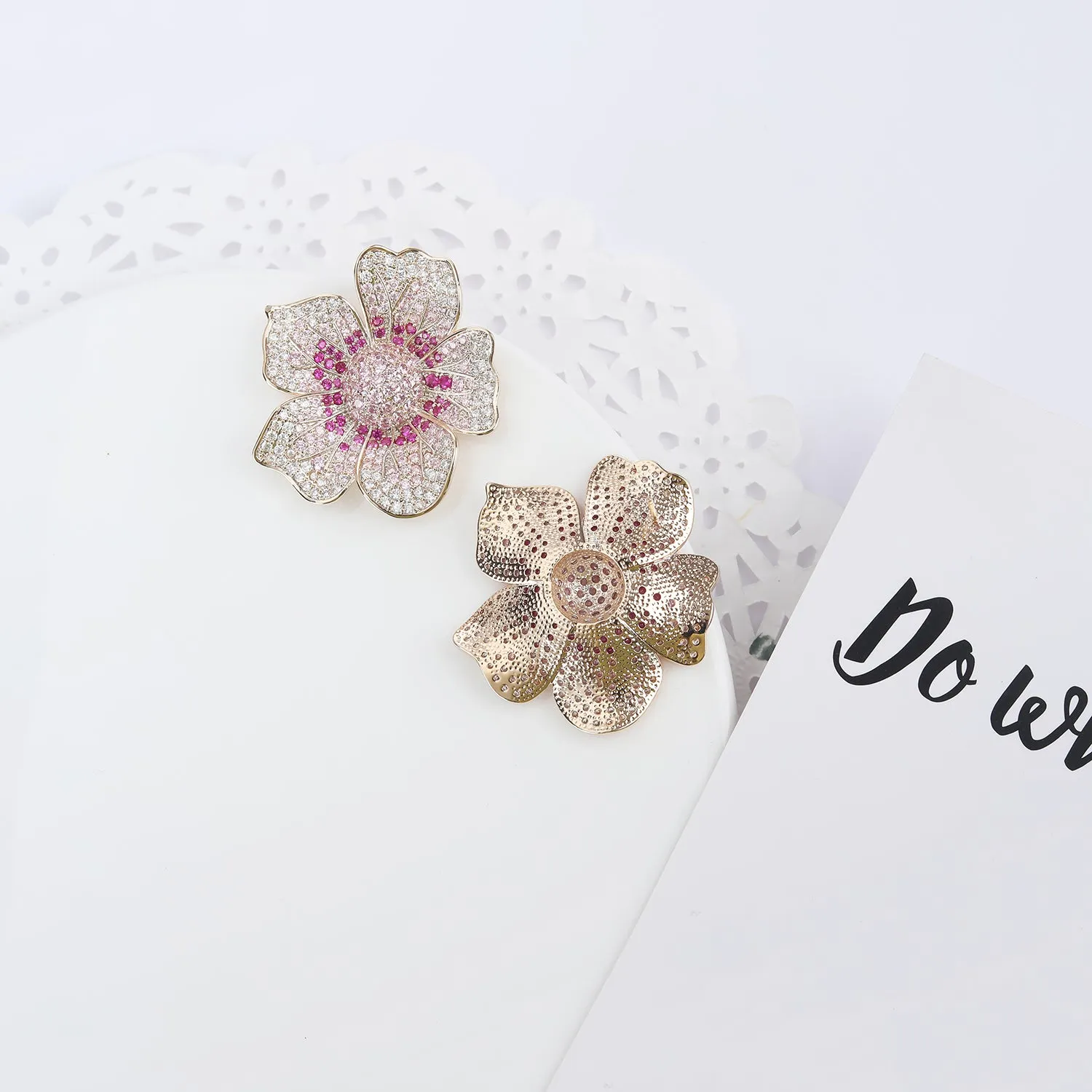 Popular Zircon Flower Stud Earring, Women's Girl's Gatherings Jewelry CE11813