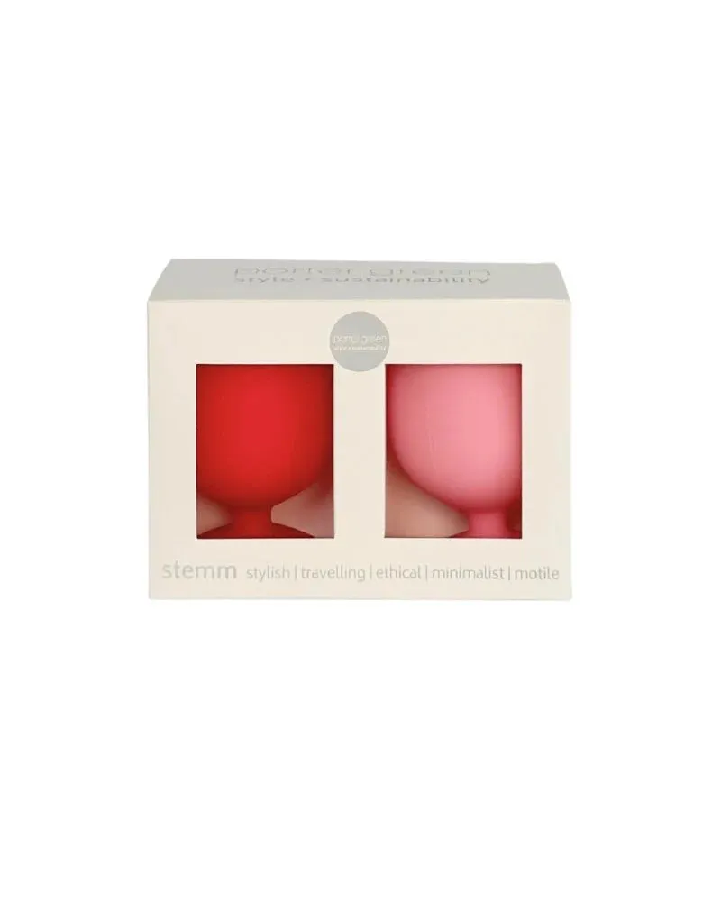 Porter Green Stem Silicone Glasses - Cherry   Blush