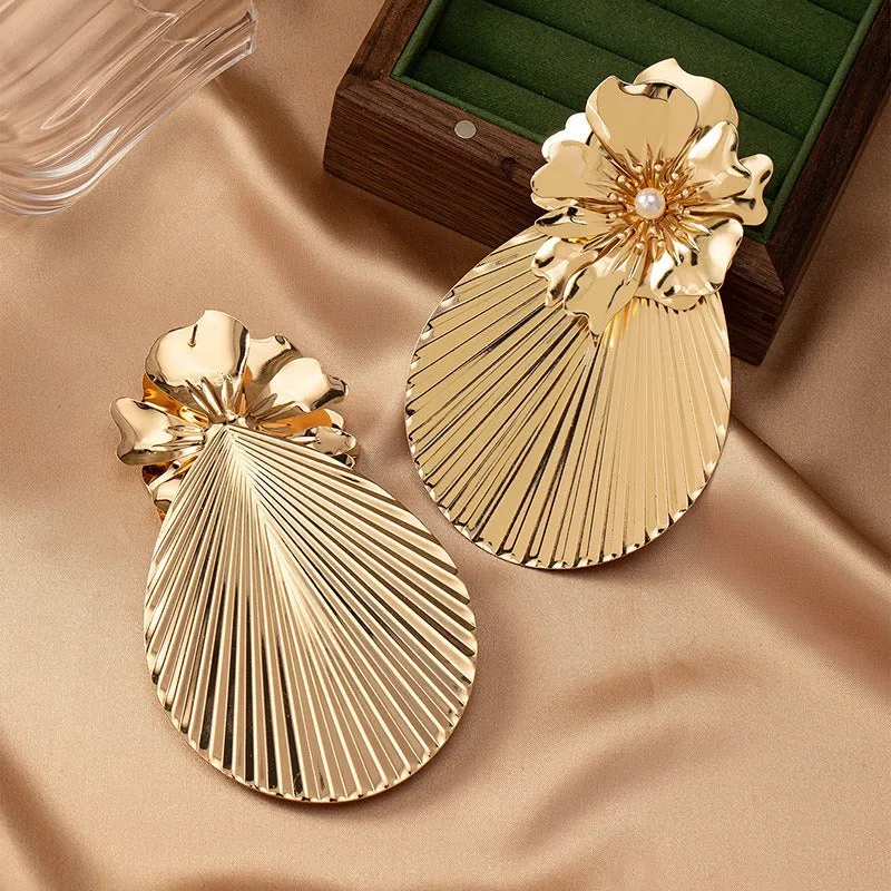 Pre Order:  Flower Ginkgo Leaf Stud Earrings