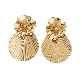 Pre Order:  Flower Ginkgo Leaf Stud Earrings