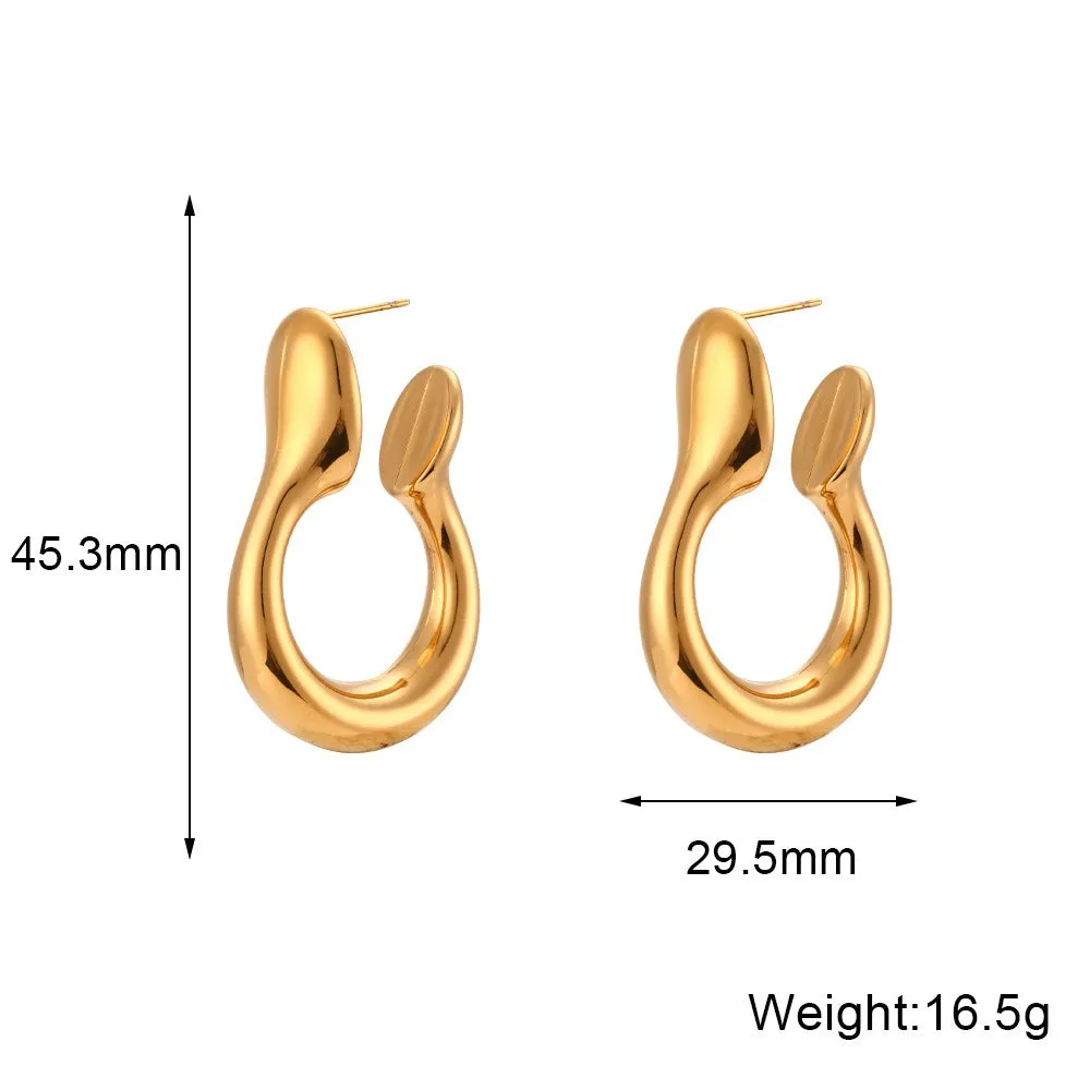 Pre Order:  Stainless Steel Hollow Earrings