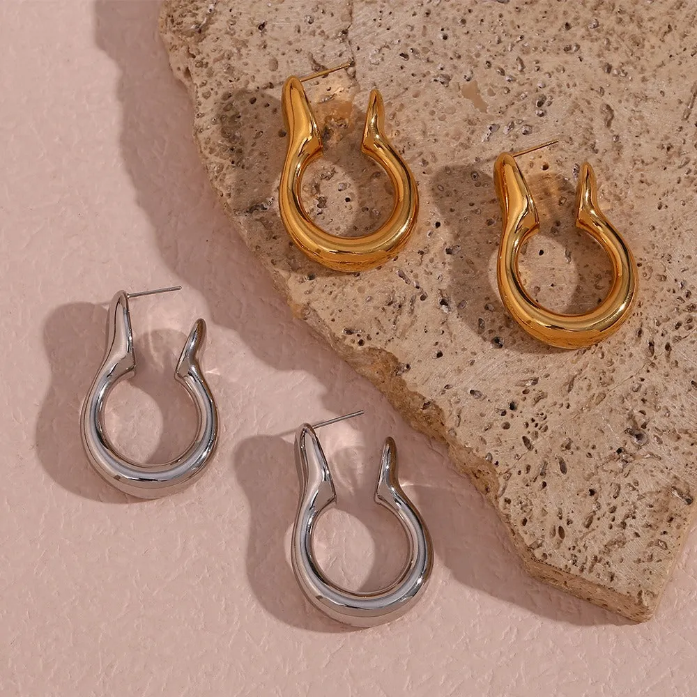 Pre Order:  Stainless Steel Hollow Earrings