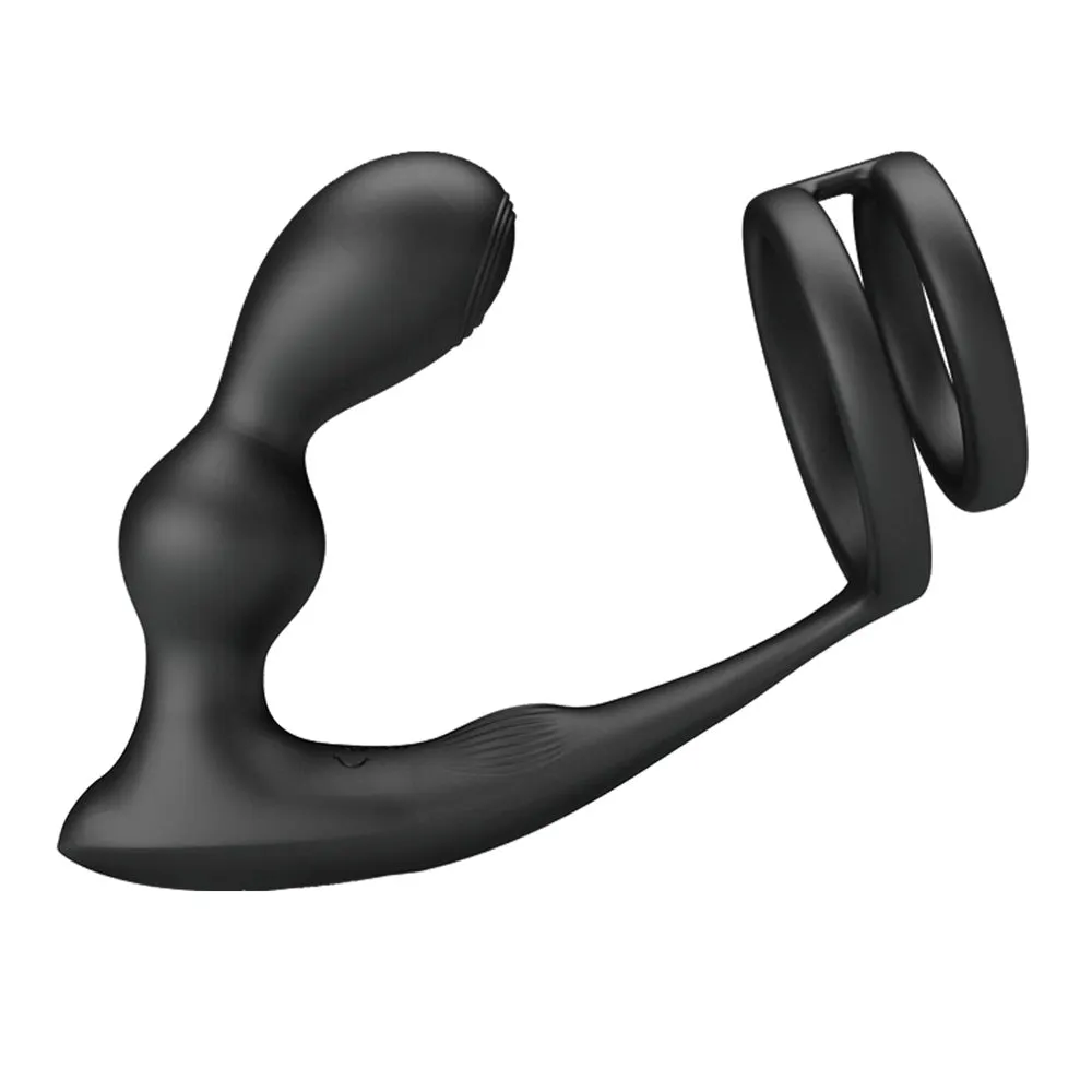 Pretty Love Marshall Vibrating Prostate Plug With Cock & Ball Ring