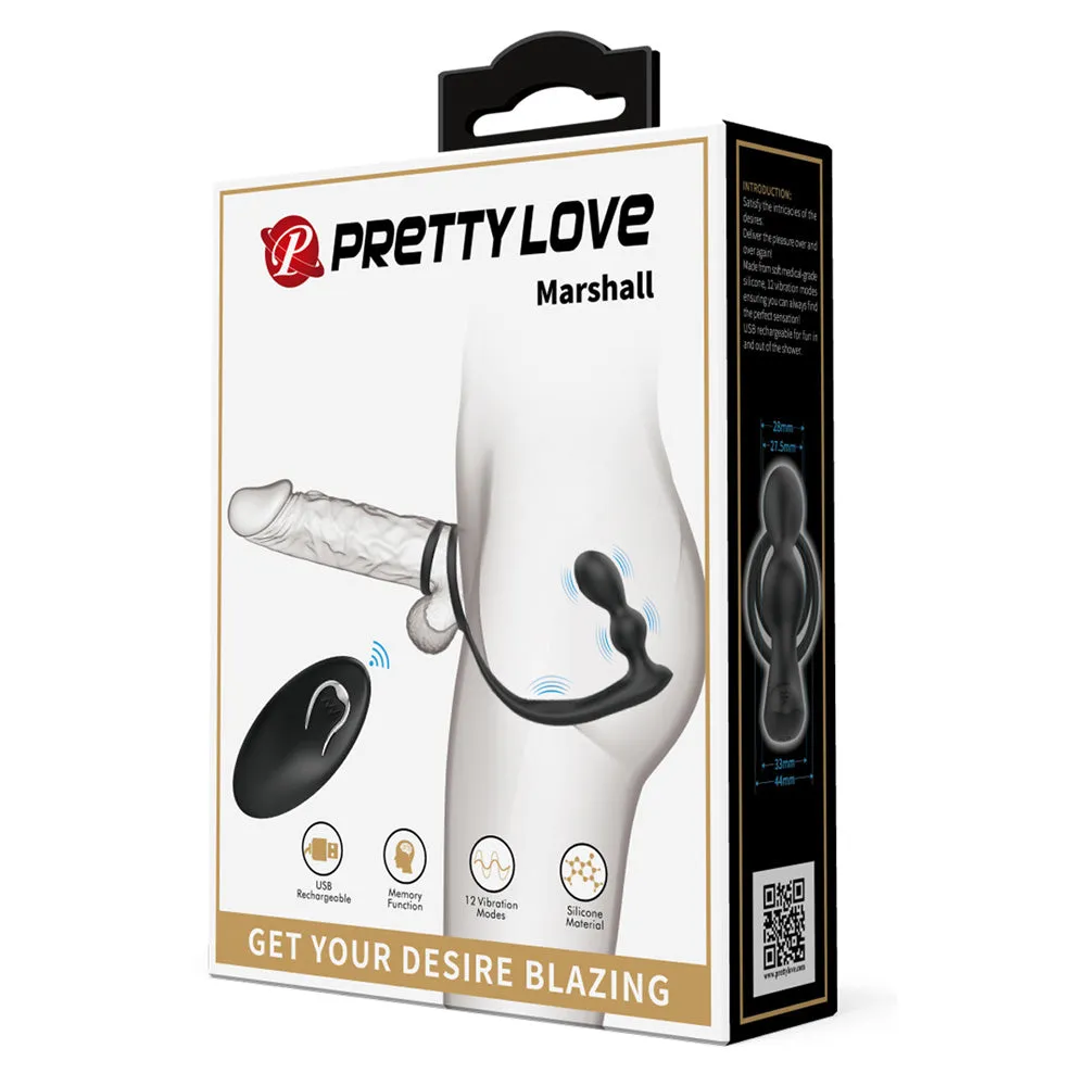 Pretty Love Marshall Vibrating Prostate Plug With Cock & Ball Ring