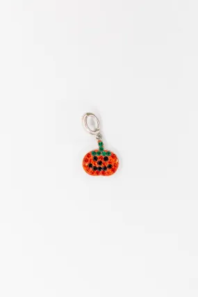 Pumpkin Crystal Sterling Silver Charm