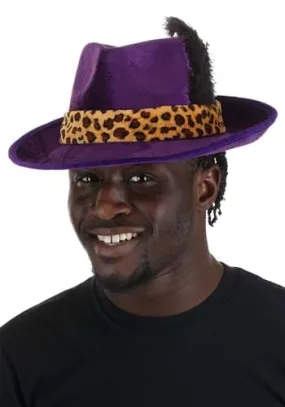 Purple Pimp Hat Costume Accessory