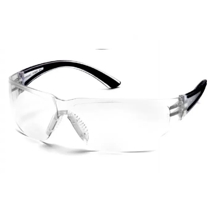 Pyramex Cortez SB3610S Safety Glasses Clear Lens Black Temples, One Size, 1 Each