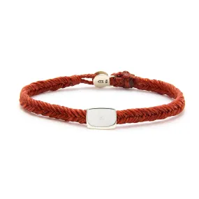 Quadrate Stud Fishtail Button Bracelet in Rust