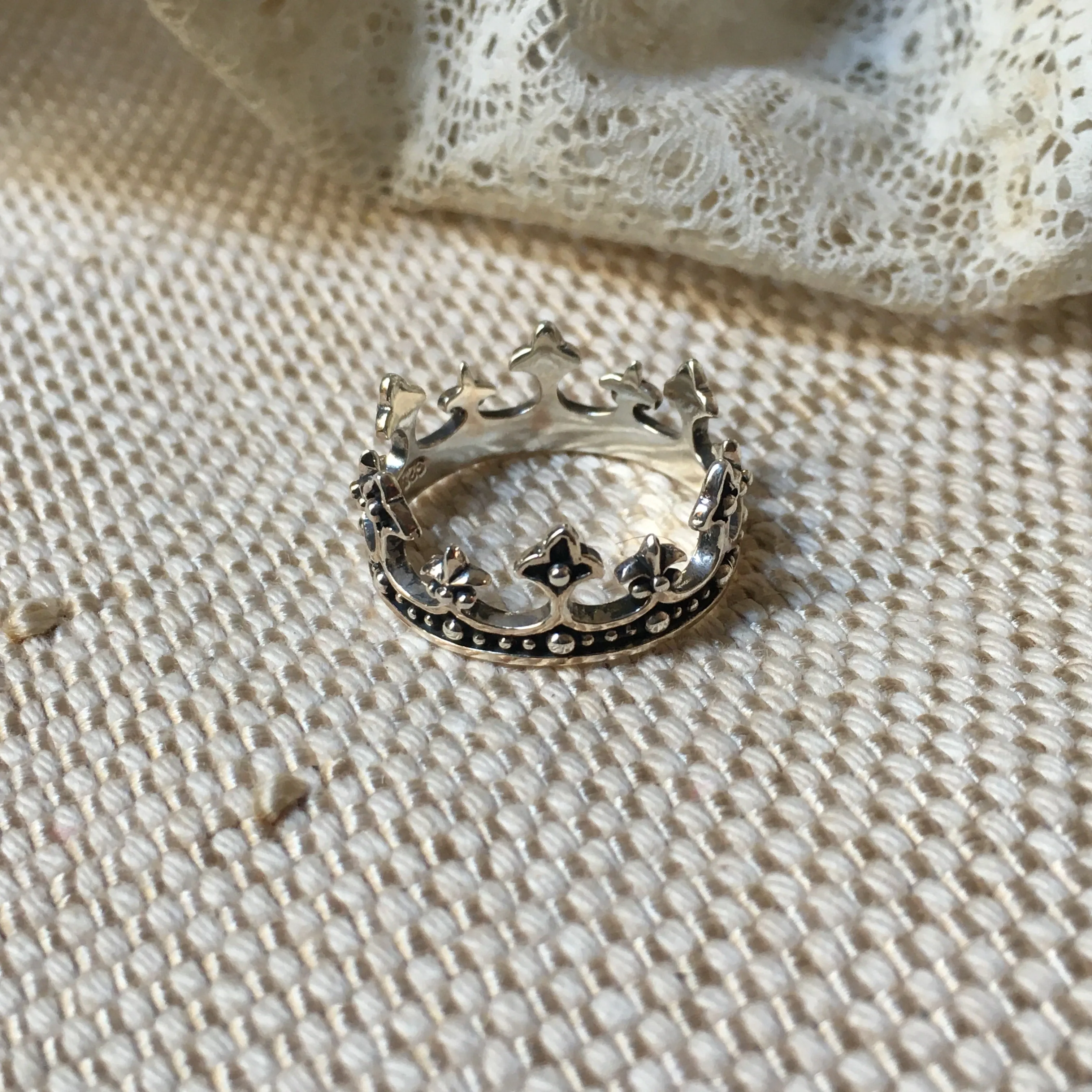 'queen II crown' ring | 925 silver