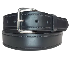 "In Stitches" Black Leather Belt