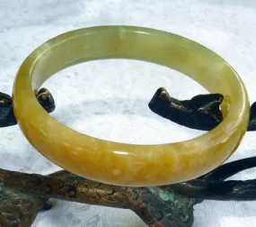 "Sweet Earth" Natural Color Chinese Jade Bangle 53.5mm (NJ2221)