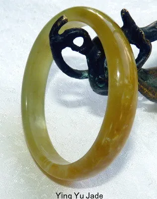 "Sweet Earth" Natural Color Chinese Jade Bangle 53.5mm (NJ2221)