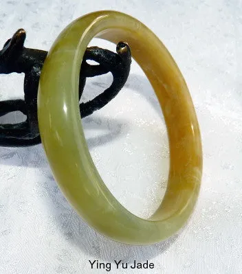 "Sweet Earth" Natural Color Chinese Jade Bangle 53.5mm (NJ2221)