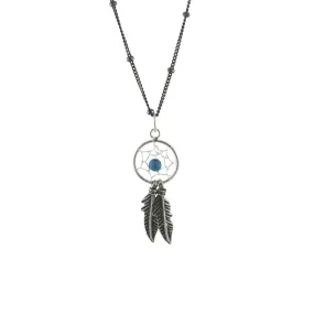 "Turkoise" Sterling Silver DreamCatcher Necklace