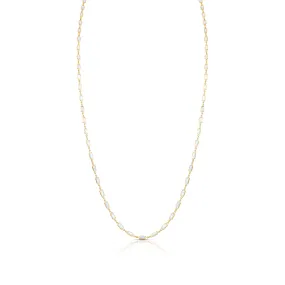 Rainbow Moonstone Rectangle Necklace In 18K Yellow Gold