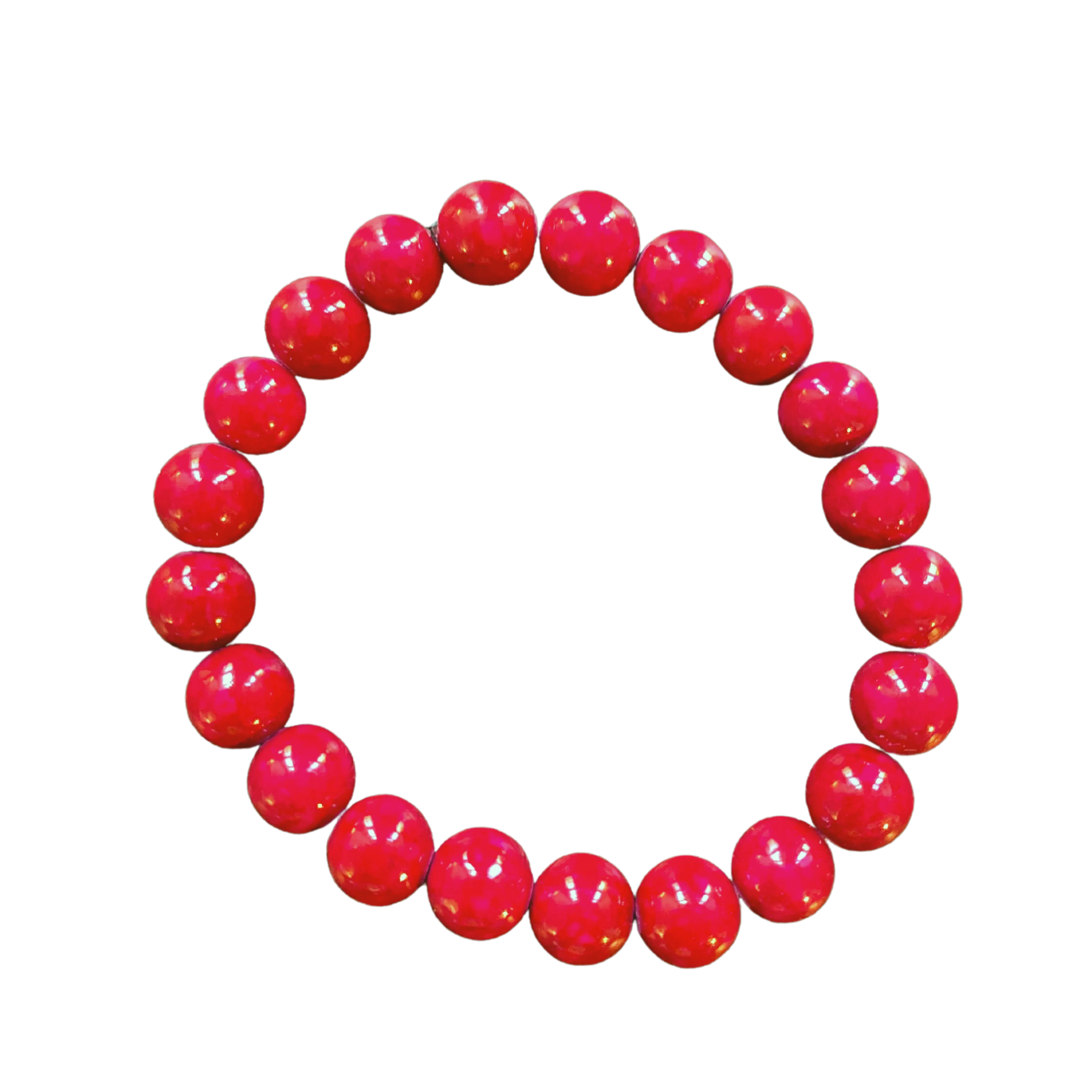 Raspberry Riverstone 8mm Bracelet