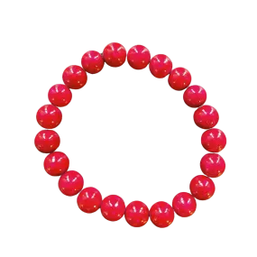 Raspberry Riverstone 8mm Bracelet