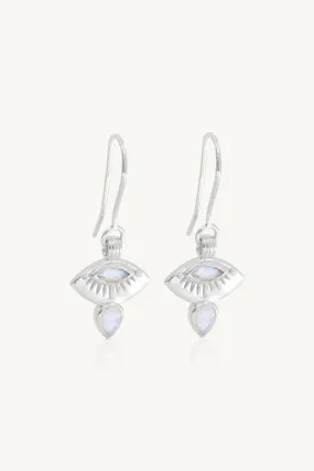 Ray Moonstone Silver Earrings