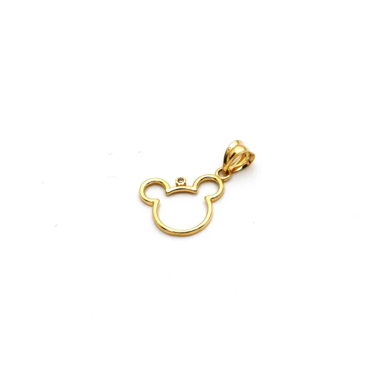 Real Gold Mickey Mouse Pendant 0222 P 1932